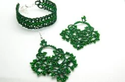 Emerald Green Chandelier Earrings, Tatted Earrings For Women, Sparkly Lace Earrings, Unique Christmas Gifts For Girlfriend -Jewellery Soldes Boutique il fullxfull.1718863538 5zlj