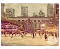 NYC Christmas Tree, Bryant Park Tree, Christmas Village Tree, Ice Skate, Rink, New York City Christmas, Winter Village, FREE SHIPPING!