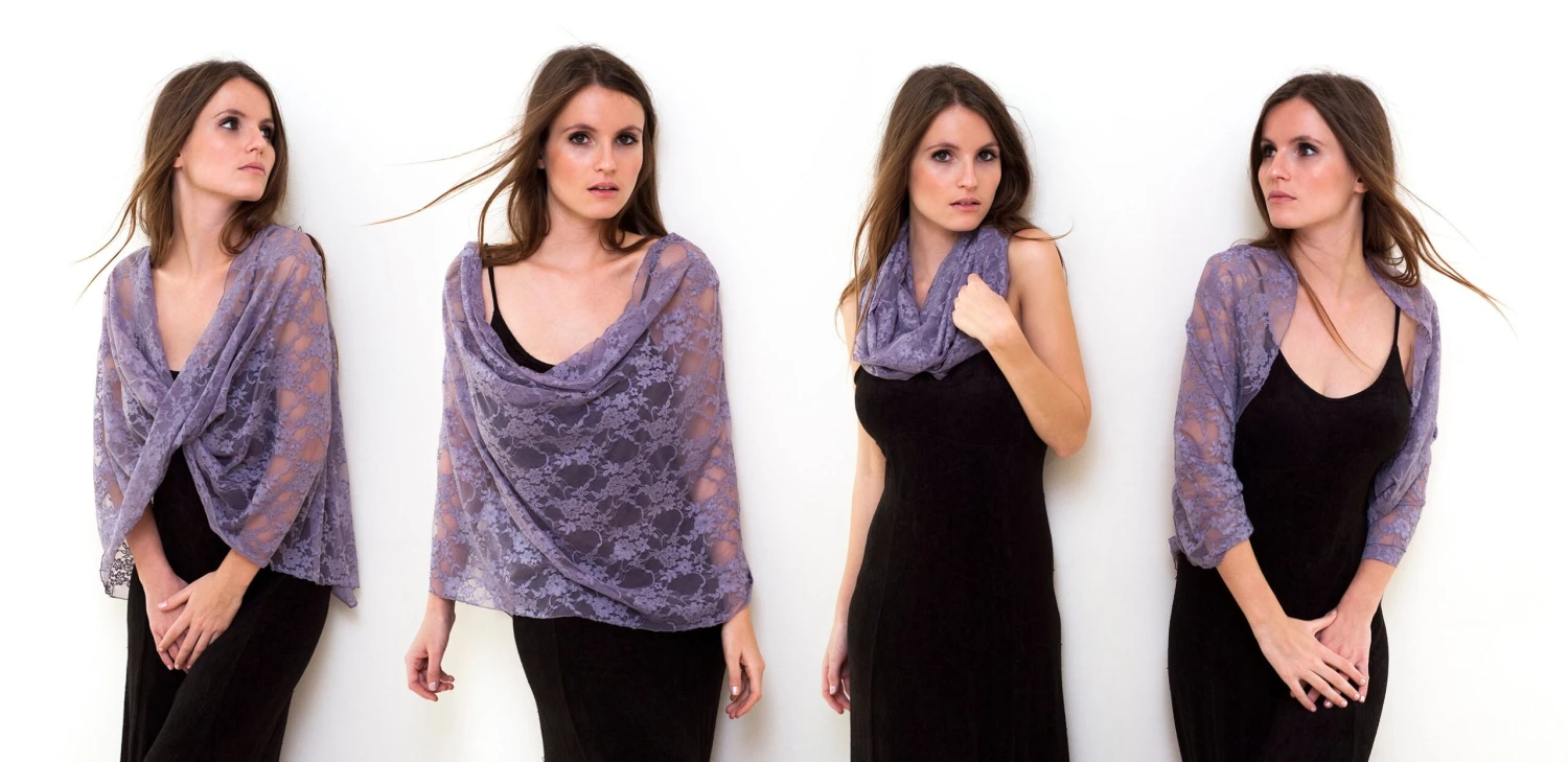 ON SALE- Red Shawl With 4 Wearing Ways- Shawl, Shrug, Crisscross Or Scarf. Christmas Gift For Mom, Lace Infinity Shawl Cover Up 7 ON SALE- Red Shawl With 4 Wearing Ways- Shawl, Shrug, Crisscross Or Scarf. Christmas Gift For Mom, Lace Infinity Shawl Cover Up - Image 5