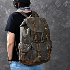 Waxed Canvas Backpack, Handmade Rucksack, School Backpack, Mens Laptop Backpack, Large Travel Backpack, Christmas Gifts, Dad Birthday Gifts 14 Waxed Canvas Backpack, Handmade Rucksack, School Backpack, Mens Laptop Backpack, Large Travel Backpack, Christmas Gifts, Dad Birthday Gifts -Jewellery Soldes Boutique il fullxfull.1733364151 3qhq