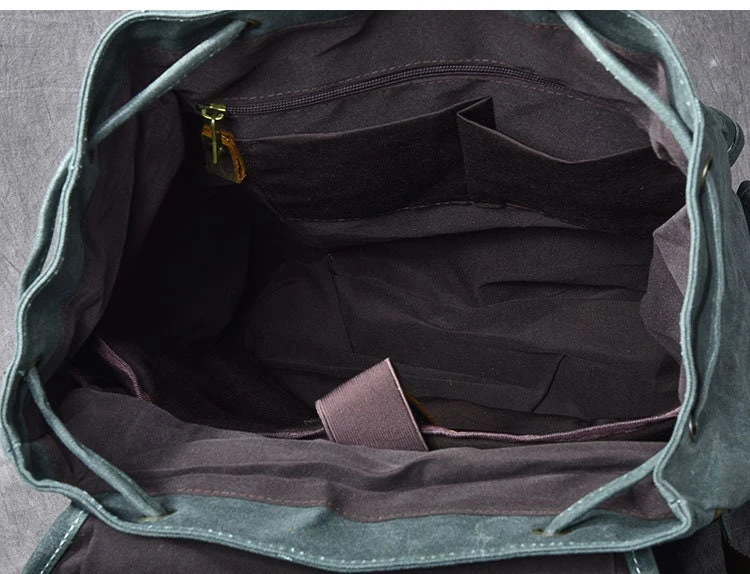 Waxed Canvas Backpack, Handmade Rucksack, School Backpack, Mens Laptop Backpack, Large Travel Backpack, Christmas Gifts, Dad Birthday Gifts 10 Waxed Canvas Backpack, Handmade Rucksack, School Backpack, Mens Laptop Backpack, Large Travel Backpack, Christmas Gifts, Dad Birthday Gifts - Image 8