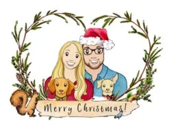 Custom Pet Christmas Card Do G Cat Portrait Personalized Watercolor Portrait Illustration Custom Holiday Greeting Card Christamas Present 12 Custom Pet Christmas Card Do G Cat Portrait Personalized Watercolor Portrait Illustration Custom Holiday Greeting Card Christamas Present -Jewellery Soldes Boutique il fullxfull.1735399709 9jih