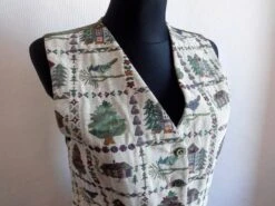 Vintage Tapestry Women's Vest Peasant Style Waistcoat Brown Green Printed House Christmas Tree Vest Hipster Clothing Tied On The Back 10 Vintage Tapestry Women's Vest Peasant Style Waistcoat Brown Green Printed House Christmas Tree Vest Hipster Clothing Tied On The Back -Jewellery Soldes Boutique il fullxfull.1752359635 k2sq