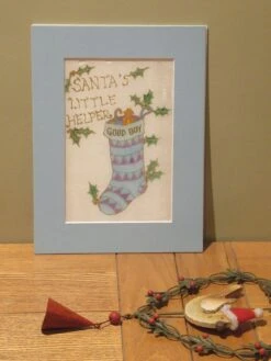 Silk Painting, Original Silk Art, Good Boy Stocking, Santa's Little Helper, Christmas Art, Baby's 1st Xmas, Boy's Gift, Blue, Nursery Art. -Jewellery Soldes Boutique il fullxfull.1762590313 9qff