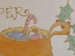 Personalised Stocking Silk Painting, Original Silk Art, Santa's Little Helper, Christmas Art, Baby's 1st Xmas, Unique Art Gift, Nursery Art. -Jewellery Soldes Boutique il fullxfull.1765406747 c5ww