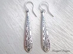 Dangle Drop Earrings/Best Seller/Boho Earrings/Etched Earrings/Christmas Gift/Dainty Earrings/Gift For Her/Silver Dangle Earrings -Jewellery Soldes Boutique il fullxfull.1768370536 p0u3