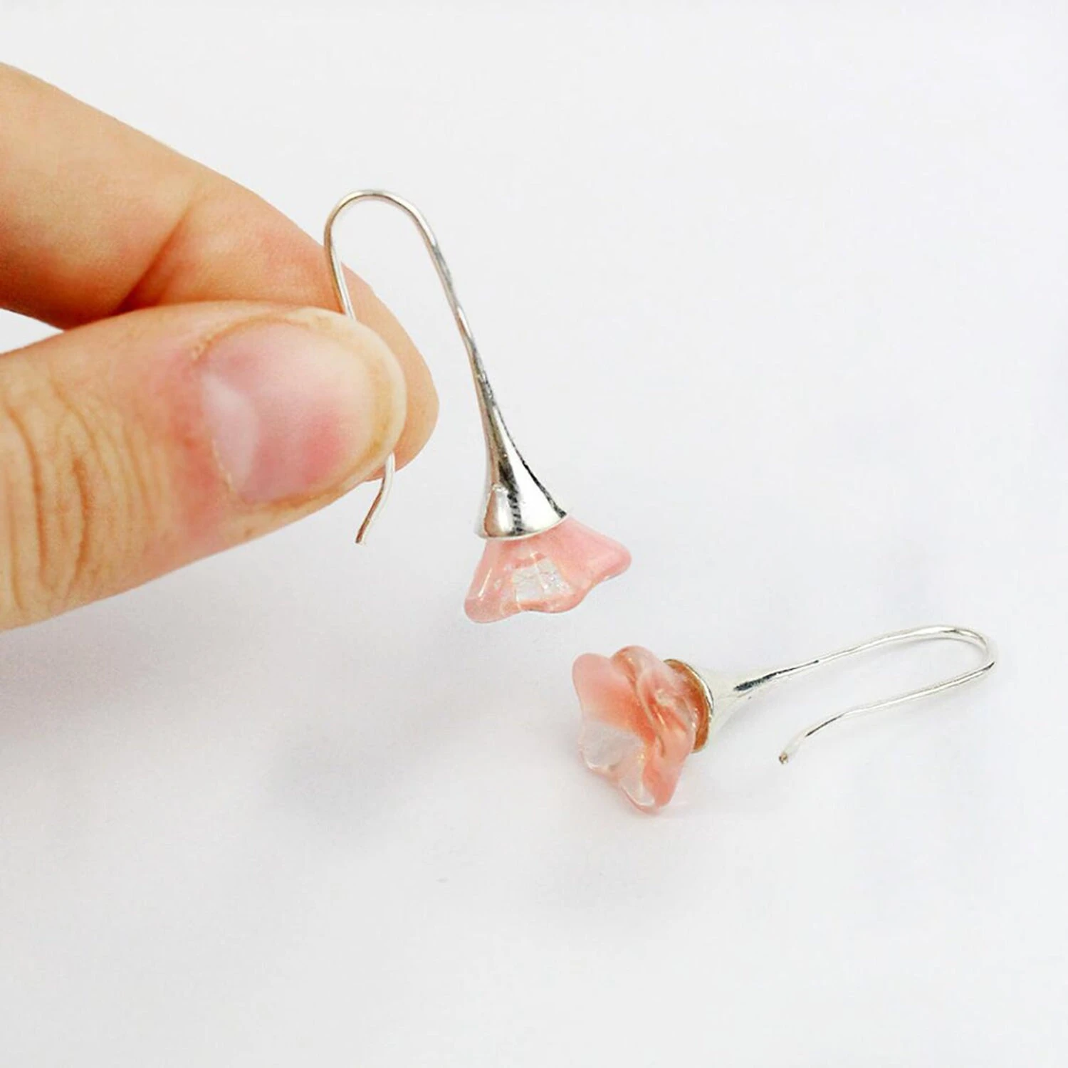 Blue Opal Earrings Silver Drop Jewelry Her - Bridesmaid Earrings Sky Blue Jewelry For Mom - Flower Minimal Earrings Daughter Christmas Gifts 10 Blue Opal Earrings Silver Drop Jewelry Her - Bridesmaid Earrings Sky Blue Jewelry For Mom - Flower Minimal Earrings Daughter Christmas Gifts - Image 8