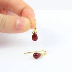 14k Gold Earrings Dangle - Ruby Jewelry Gift For Daughter - Christmas Gift - Small Red Earrings - Tiny Ear Bridesmaid Earrings Gifts For Her 14 14k Gold Earrings Dangle - Ruby Jewelry Gift For Daughter - Christmas Gift - Small Red Earrings - Tiny Ear Bridesmaid Earrings Gifts For Her -Jewellery Soldes Boutique il fullxfull.1786848580 hfa6