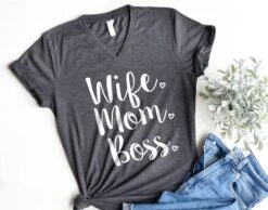 Wife Mom Boss Shirt, Mom Shirt, Wife Shirt, Gift For Mom, Gifts For Wife, Mothers Day Gift, Christmas Gift Mom, -Jewellery Soldes Boutique il fullxfull.1795017408 4j2z