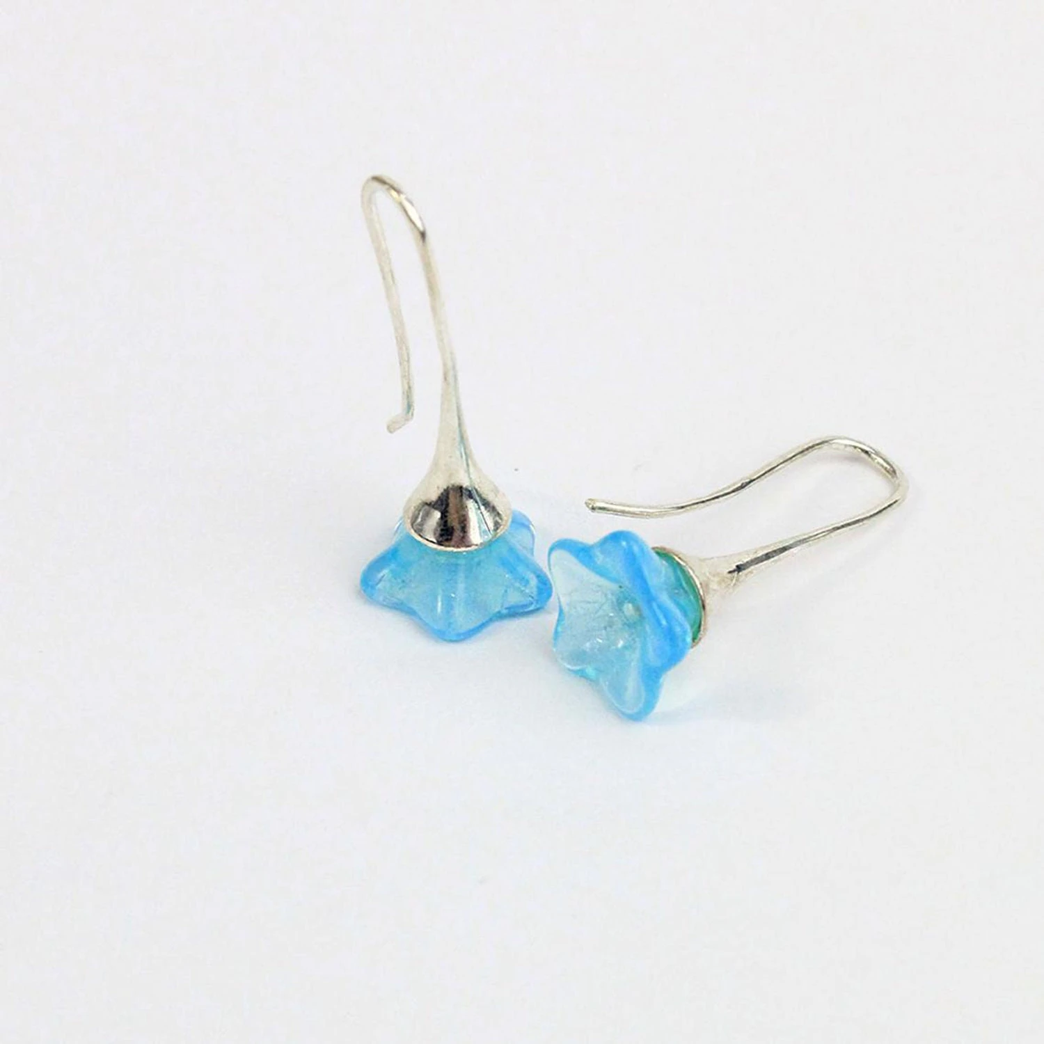 Blue Opal Earrings Silver Drop Jewelry Her - Bridesmaid Earrings Sky Blue Jewelry For Mom - Flower Minimal Earrings Daughter Christmas Gifts 3 Blue Opal Earrings Silver Drop Jewelry Her - Bridesmaid Earrings Sky Blue Jewelry For Mom - Flower Minimal Earrings Daughter Christmas Gifts