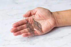 Silver Filigree Earrings For Woman, Laser Cut Earrings, Long Drop Boho Earrings Dangle, Christmas Gift Idea For Her, Lightweight Earrings