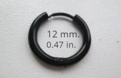 12 Mm., Hoop Earrings Men, Women, Ear Helix, Simple, Minimalist, Spain, Christmas Gift, Anniversary Gift, Boyfriend Gift. -Jewellery Soldes Boutique il fullxfull.1851085309 9npd