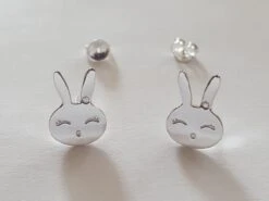 Rabbit Earrings, Bunny Earrings, Stud Earrings, Sterling Silver, Kids Jewelry, Children Jewelry, Girl Gift, Birthday Gift, Christmas Gift -Jewellery Soldes Boutique il fullxfull.1852396775 bofr