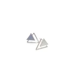 Triangle Stud Twain Earrings, Geometric Silver Post Earrings, Minimalist Jewellery, Christmas Gift Earrings -Jewellery Soldes Boutique il fullxfull.1892018974 y2tl
