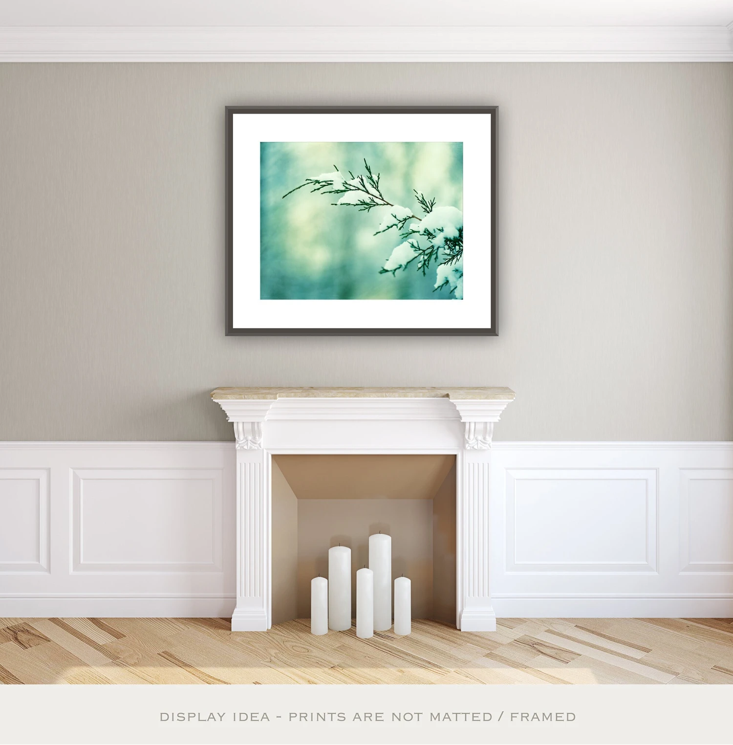 Mint Christmas Wall Art Print - Winter Photography Snow Decor Holiday Wall Decor Nature Fine Art Photograph 3 Mint Christmas Wall Art Print - Winter Photography Snow Decor Holiday Wall Decor Nature Fine Art Photograph