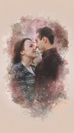 CUSTOM COUPLE PORTRAIT/Watercolour Couple Portrait/Personal Gift/Custom Gift/Custom Couple Portrait/Painting From Photo/Christmas Gift -Jewellery Soldes Boutique il fullxfull.1970075214 duso