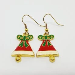 Red Christmas Bells With Green Bow Earrings Perfect Holiday Gift 7 Red Christmas Bells With Green Bow Earrings Perfect Holiday Gift -Jewellery Soldes Boutique il fullxfull.1973668232 au9p