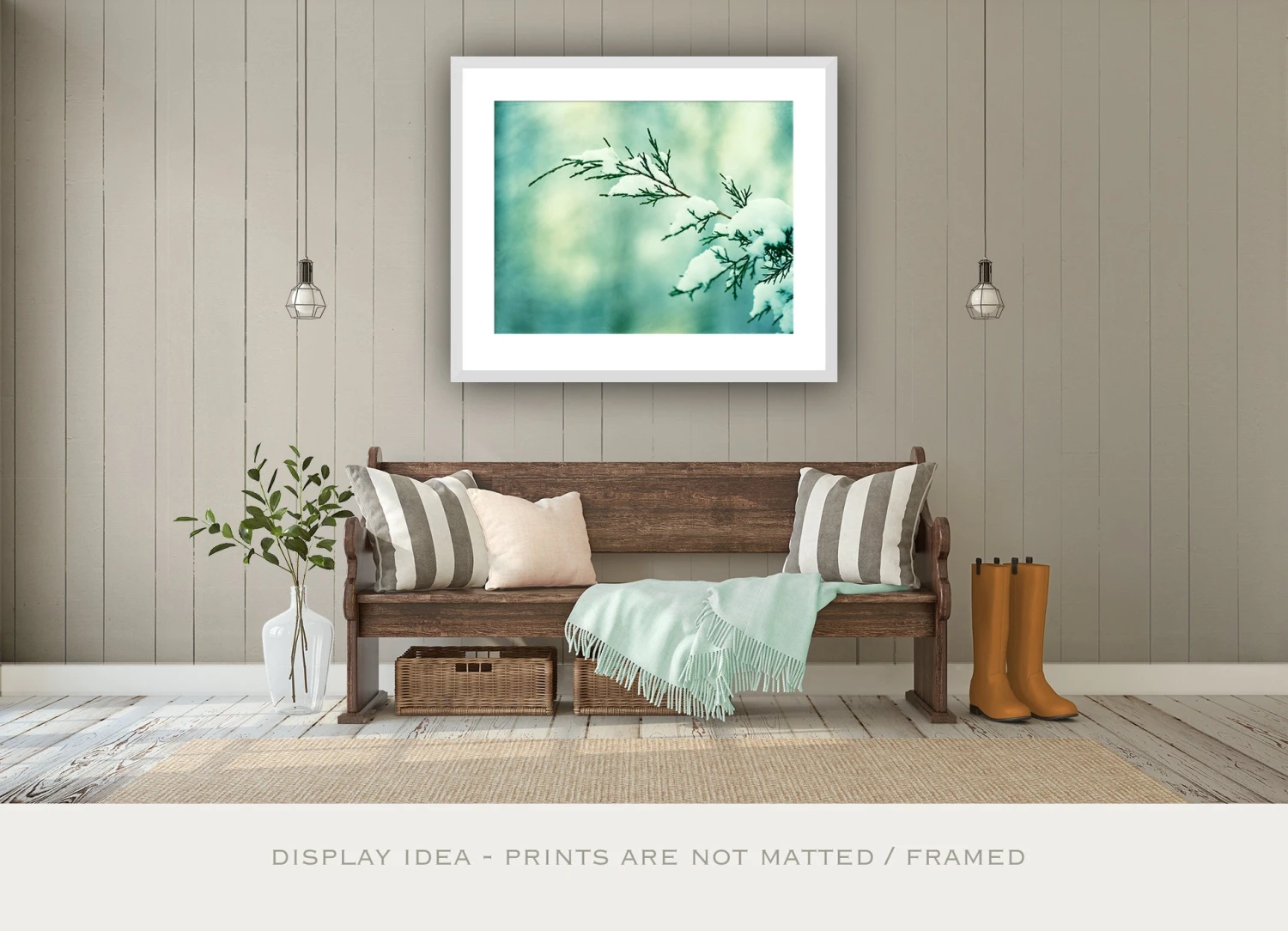 Mint Christmas Wall Art Print - Winter Photography Snow Decor Holiday Wall Decor Nature Fine Art Photograph 6 Mint Christmas Wall Art Print - Winter Photography Snow Decor Holiday Wall Decor Nature Fine Art Photograph - Image 4