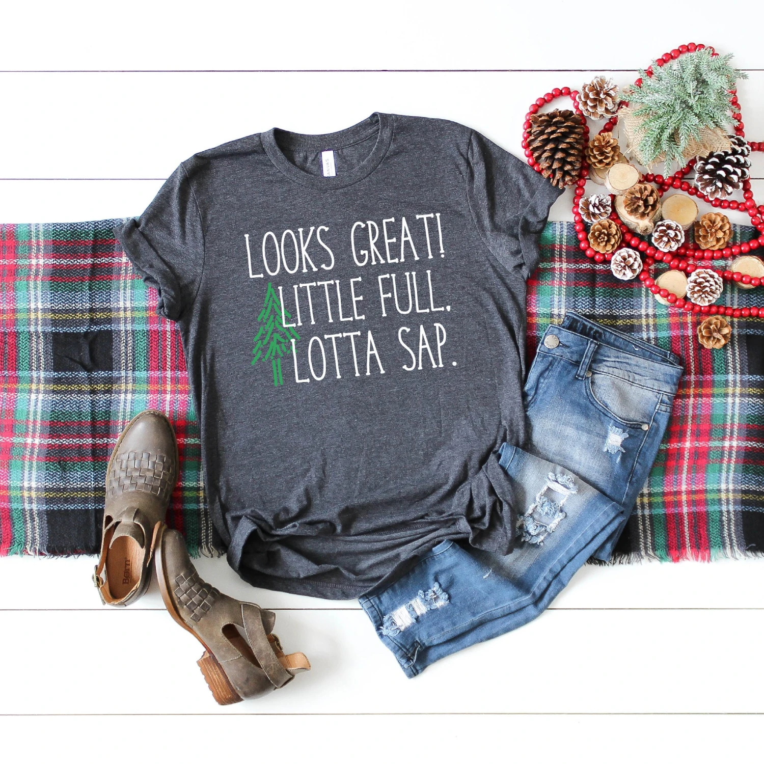 Christmas Vacation Shirt, Funny Christmas Tee, Looks Great Little Full Lotta Sap, Clark Griswold Family, Matching Pajamas, Holiday Party 4 Christmas Vacation Shirt, Funny Christmas Tee, Looks Great Little Full Lotta Sap, Clark Griswold Family, Matching Pajamas, Holiday Party - Image 2