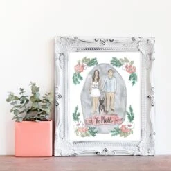 Custom Family Illustration, Custom Family Portrait, Family Painting, Couples Portrait, Christmas Gift, Wedding Gift, Anniversary Gift -Jewellery Soldes Boutique il fullxfull.2032762677 3cgc