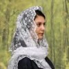 Gift For Christmas White Mantilla Veil,lace Scarf,bridal Catholic Head Covering,Veil For Mass,chapel Mantilla,catholic Accessories -Jewellery Soldes Boutique il fullxfull.2036226738 tmv2