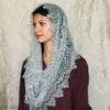 Gift For Christmas Traditional Catholic Mantilla Gray Veil Lace Mantilla Lace Veil Religious Head Coverings Catholic Chapel Church Veil -Jewellery Soldes Boutique il fullxfull.2036279792 877z