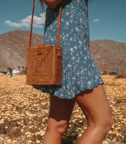 VEGAN Purse, Square Rattan Bag, Wicker Purse, Straw Handbag, Rattan Crossbody Bag, Boho Bag, Vegan Leather Bag, Christmas Gift For Her -Jewellery Soldes Boutique il fullxfull.2046967248 ky9t