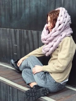 Chunky Cowl Scarf, Arm Knitted Scarf, Knit Loop Scarf, Chunky Thick Knit Oversized Scarves, Christmas Gifts For Friends -Jewellery Soldes Boutique il fullxfull.2075735798 a7w4