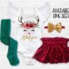 Personalized Christmas Outfit Girls Christmas Dress Baby Girl Christmas Outfit Infant Christmas Dress Toddler Reindeer Christmas Dress -Jewellery Soldes Boutique il fullxfull.2078220042 as8c