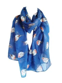 NEW Red Robin Red Breast Bird Print Scarf Wrap Christmas Gift -Jewellery Soldes Boutique il fullxfull.2092008515 md7j
