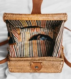VEGAN Purse, Square Rattan Bag, Wicker Purse, Straw Handbag, Rattan Crossbody Bag, Boho Bag, Vegan Leather Bag, Christmas Gift For Her -Jewellery Soldes Boutique il fullxfull.2095660263 808l