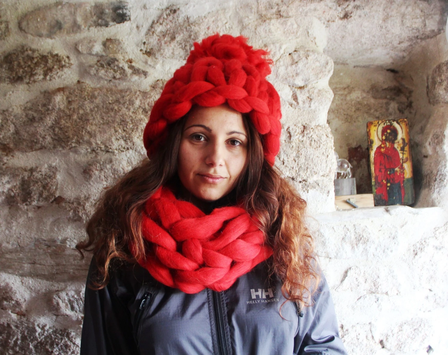 Super Chunky Infinite Scarf. Chunky Knit Hat. Oversize Snood Scarf Hat Set. Chunky Merino Cowl. Big Yarn Hat. Christmas Gift. Gift For Her. 9 Super Chunky Infinite Scarf. Chunky Knit Hat. Oversize Snood Scarf Hat Set. Chunky Merino Cowl. Big Yarn Hat. Christmas Gift. Gift For Her. - Image 7