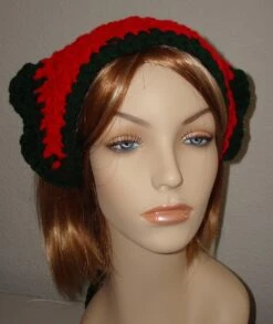 Christmas Fashion V Stitch Style Headscarf/Banadana-w-Bow/Red & Green With Ribbon Bow/Crocheted Head Scarf/Holiday Scarf/Holiday Head Scarf -Jewellery Soldes Boutique il fullxfull.2107208356 ogck