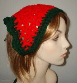 Christmas Fashion V Stitch Style Headscarf/Banadana-w-Bow/Red & Green With Ribbon Bow/Crocheted Head Scarf/Holiday Scarf/Holiday Head Scarf -Jewellery Soldes Boutique il fullxfull.2107208576 2y5i