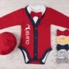 First Christmas Baby Boy, Personalized Red/Navy Cardigan, Bodysuit, Hat & Bow Tie Set, My 1st Christmas Boy Outfit, Christmas Costume -Jewellery Soldes Boutique il fullxfull.2107916741 rb2p