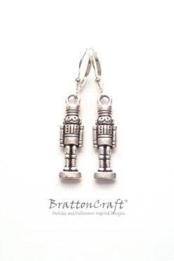 Silver Nutcracker Earrings - Nutcracker Jewelry - Christmas Earrings - Christmas Jewelry - Holiday Jewelry - Nutcracker Ballet