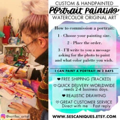 Personalized Christmas Boyfriend Gift, Custom Couples Portrait, Unique Xmas Present For Men, Romantic Husband To Wife Christmas Gift For Him -Jewellery Soldes Boutique il fullxfull.2144781207 606f 2