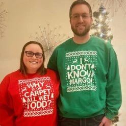 Christmas Sweatshirts, Ugly Christmas Sweater, Matching Couple Sweatshirts, Todd Margo - Items 1220/1221 -Jewellery Soldes Boutique il fullxfull.2172285661 2da9