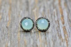 Genuine Pave Diamond Round Gemstone Stud Earrings*Large Turquoise/Moonstone/Aqua Chalcedony/Ruby*Gift Idea Holiday*Christmas*Unisex 13 Genuine Pave Diamond Round Gemstone Stud Earrings*Large Turquoise/Moonstone/Aqua Chalcedony/Ruby*Gift Idea Holiday*Christmas*Unisex -Jewellery Soldes Boutique il fullxfull.2183158372 9r1u