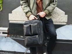 Waxed Leather Backpack/Coffee Brown Leather Backpack Men /Laptop Backpack For Men/Christmas Gift For Him/ Made In USA / FREE Personalization -Jewellery Soldes Boutique il fullxfull.2187809693 klie