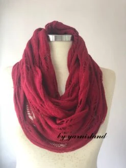 Christmas Sale, Knit Scarf, Infinity Scarf, Chunky Cowl Scarf, Winter Accessories, Burgundy Scarf, Cowl Scarf, Chunky Scarf, Gift For Her
