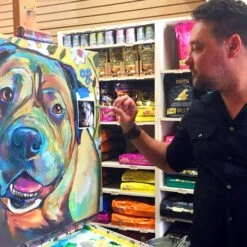 11" X 14" CUSTOM PET PORTRAIT; Pet Memorial Painting, Personalized Pet Art, Dog Art Canvas, Colorful Pet Painting, Pet Christmas Gifts, Pets -Jewellery Soldes Boutique il fullxfull.2220574803 a9et