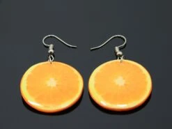 Orange Slice Earrings Fruit Polymer Clay Epoxy Resin Bright Jewelry Gift Christmas Foodie Tropical Jewellery Clementine Tangerine Mandarine -Jewellery Soldes Boutique il fullxfull.2294331412 5e6u