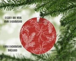 Dye Sublimation Round Aluminum Christmas Ornament Mockup | Add Your Own Image And Background -Jewellery Soldes Boutique il fullxfull.2428489640 ix0x