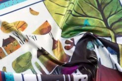 Satin Print Scarf UK, Square Neck Scarf Artsy, Art Scarves For Women, Boho Lightweight Bandana, Girlfriend Gift, Christmas Gift, Bag Scarf -Jewellery Soldes Boutique il fullxfull.2489749091 95mf