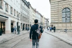 Thames Grey Canvas Backpack | Durable Leather Rucksack | Modern 17in Laptop Bag | Aesthetic Large Travel Bag | Unisex Christmas Gift -Jewellery Soldes Boutique il fullxfull.2506051776 im63