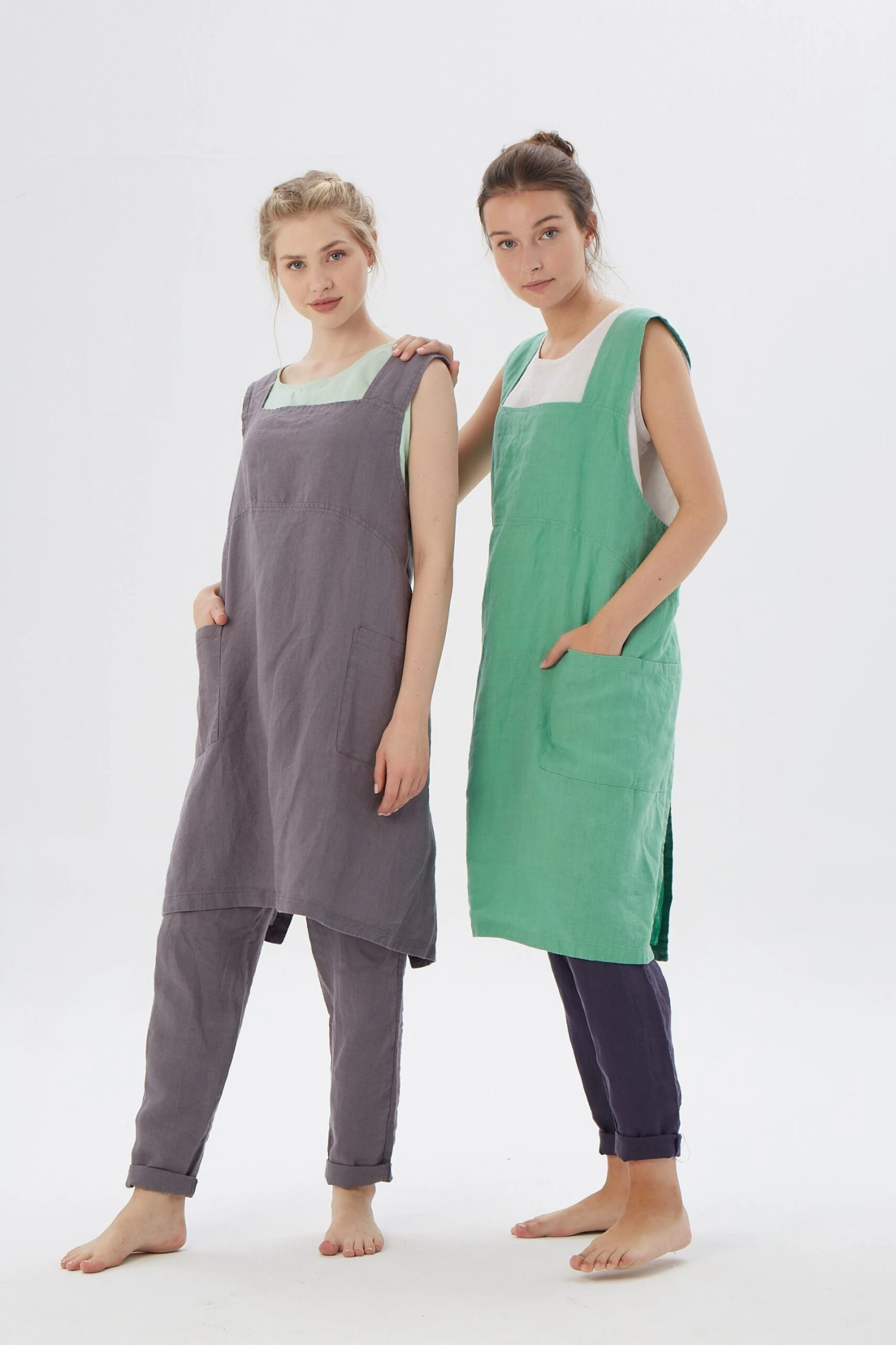 Cute Apron / KITCHEN APRON With Pockets / Japanese Style Linen Apron - Vegas / Christmas Gift 9 Cute Apron / KITCHEN APRON With Pockets / Japanese Style Linen Apron - Vegas / Christmas Gift - Image 7