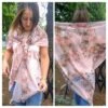 Pink Printed Scarf. Sheer Head Bohemian Autumn Bridesmaid Modern Wing Floral Scarf. Christmas Gift. -Jewellery Soldes Boutique il fullxfull.2529171297 9qv1