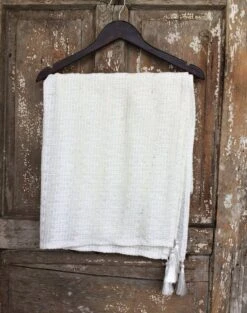 Winter Bridal Shawl, Wedding Oversize Wrap, Sequined Bridal Coverup, Ivory Textured Scarf, Women Tassel Stole, Bridesmaid Christmas Gift -Jewellery Soldes Boutique il fullxfull.2530189688 qfx1