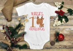 It's My First Christmas - Add Baby's Name - Baby's 1st Christmas Onesie® - Baby Girl's Christmas Grow - Baby Boy's First Christmas Onesie® -Jewellery Soldes Boutique il fullxfull.2534733449 rpv3